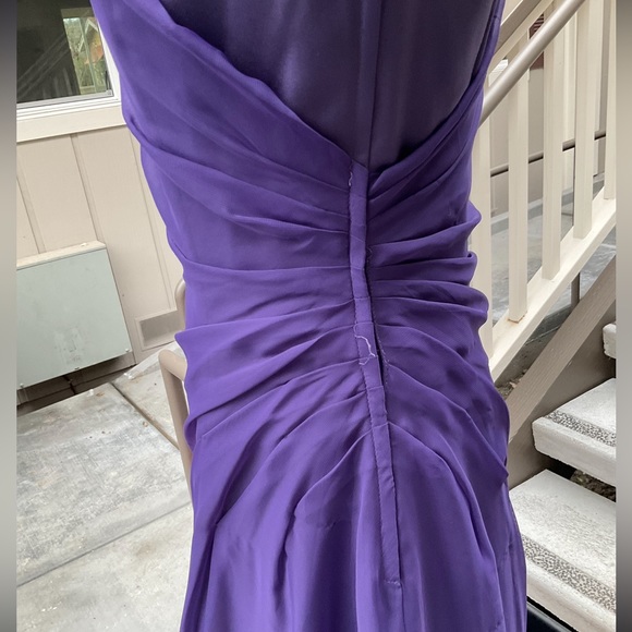 Jordon amethyst purple one shoulder maxi prom pageant gown NWT size 10 - Picture 4 of 14